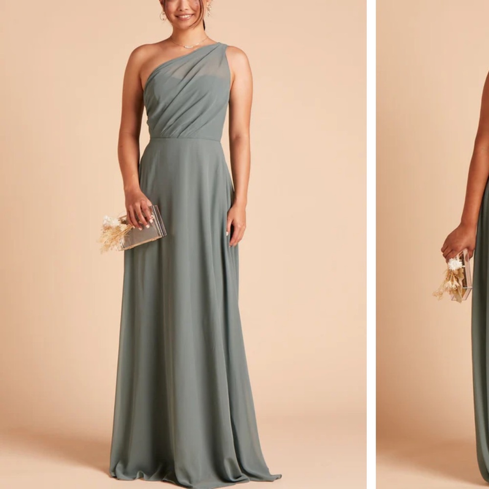 Elegant One-Shoulder Green Dress